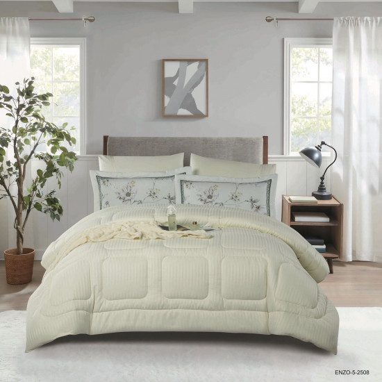 6-Piece Bedding Set – Includes Comforter, Fitted Sheet, and Matching Pillowcases (230 × 250 cm)