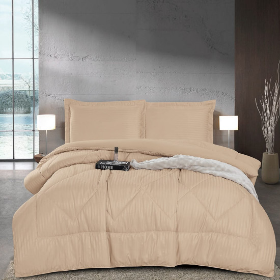 Queen Size 4PCS Bedding Set – Comforter, Fitted Sheet & Pillowcases