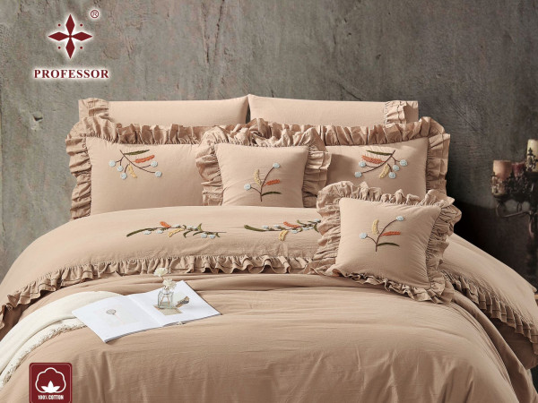 100% Cotton 8-Piece Embroidered Double Comforter Set – Luxury Wedding Edition (New Box Packaging)
