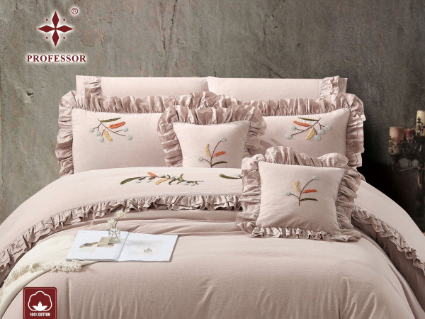 100% Cotton 8-Piece Embroidered Double Comforter Set – Luxury Wedding Edition (New Box Packaging)