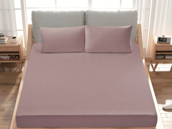 Premium 100% Cotton Fitted Sheet single (125 x 205 + 43 cm) – 1 Fitted Sheet + 1 Pillowcase Set