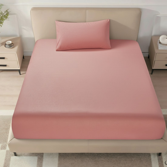 Single Fitted Sheet Set (120×200+40 cm) 2-Pieces set (1PC FITTED SHEET ,1PC PILLOW CASE)