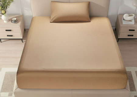 Single Fitted Sheet Set (120×200+40 cm) 2-Pieces set (1PC FITTED SHEET ,1PC PILLOW CASE)