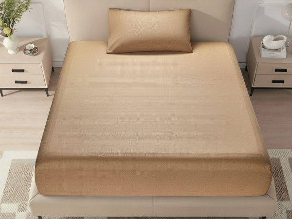 Single Fitted Sheet Set (120×200+40 cm) 2-Pieces set (1PC FITTED SHEET ,1PC PILLOW CASE)