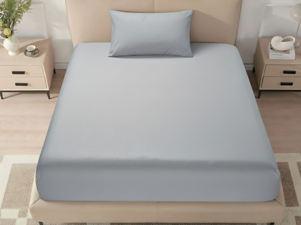 Single Fitted Sheet Set (120×200+40 cm) 2-Pieces set (1PC FITTED SHEET ,1PC PILLOW CASE)