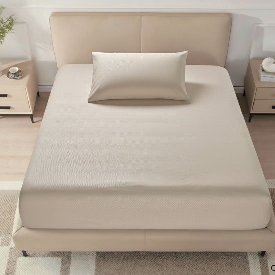 Single Fitted Sheet Set (120×200+40 cm) 2-Pieces set (1PC FITTED SHEET ,1PC PILLOW CASE)