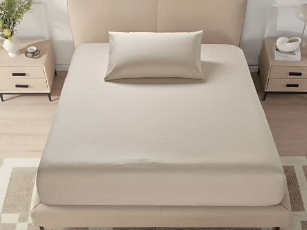 Single Fitted Sheet Set (120×200+40 cm) 2-Pieces set (1PC FITTED SHEET ,1PC PILLOW CASE)