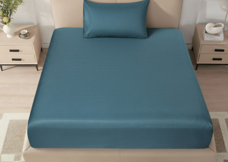 Single Fitted Sheet Set (120×200+40 cm) 2-Pieces set (1PC FITTED SHEET ,1PC PILLOW CASE)