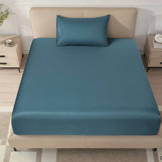 Single Fitted Sheet Set (120×200+40 cm) 2-Pieces set (1PC FITTED SHEET ,1PC PILLOW CASE)