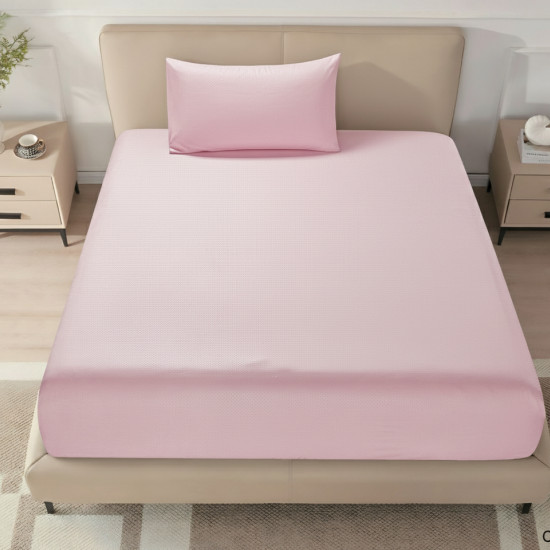 Single Fitted Sheet Set (120×200+40 cm) 2-Pieces set (1PC FITTED SHEET ,1PC PILLOW CASE)