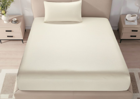 Single Fitted Sheet Set (120×200+40 cm) 2-Pieces set (1PC FITTED SHEET ,1PC PILLOW CASE)