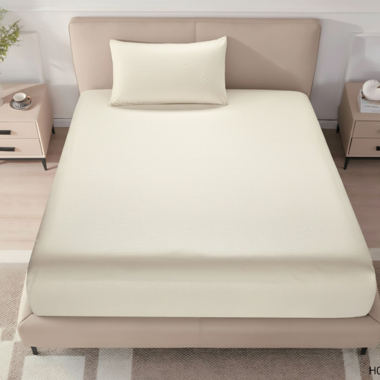 Single Fitted Sheet Set (120×200+40 cm) 2-Pieces set (1PC FITTED SHEET ,1PC PILLOW CASE)