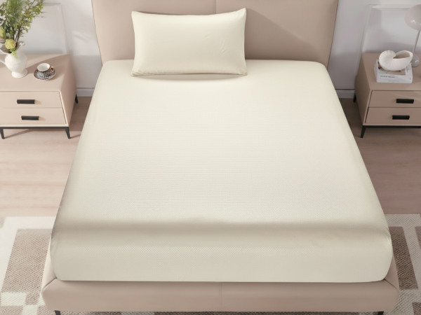 Single Fitted Sheet Set (120×200+40 cm) 2-Pieces set (1PC FITTED SHEET ,1PC PILLOW CASE)