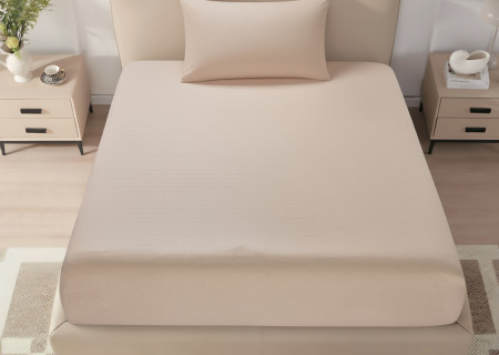 Single Fitted Sheet Set (120×200+40 cm) 2-Pieces set (1PC FITTED SHEET ,1PC PILLOW CASE)