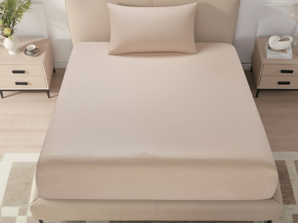 Single Fitted Sheet Set (120×200+40 cm) 2-Pieces set (1PC FITTED SHEET ,1PC PILLOW CASE)