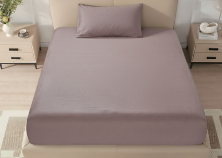 Single Fitted Sheet Set (120×200+40 cm) 2-Pieces set (1PC FITTED SHEET ,1PC PILLOW CASE)