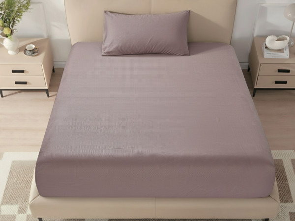 Single Fitted Sheet Set (120×200+40 cm) 2-Pieces set (1PC FITTED SHEET ,1PC PILLOW CASE)