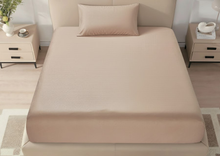 Single Fitted Sheet Set (120×200+40 cm) 2-Pieces set (1PC FITTED SHEET ,1PC PILLOW CASE)