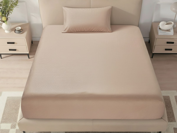 Single Fitted Sheet Set (120×200+40 cm) 2-Pieces set (1PC FITTED SHEET ,1PC PILLOW CASE)