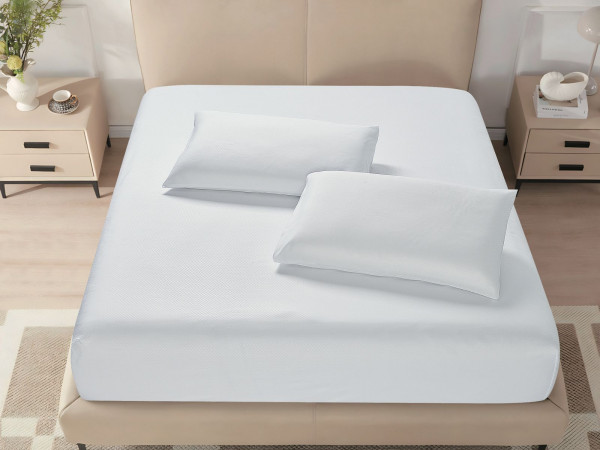 Microfiber Fitted Sheet – King (200×200 + 40 cm) – 3-Piece Set