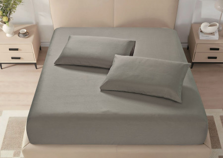 Microfiber Fitted Sheet – King (200×200 + 40 cm) – 3-Piece Set