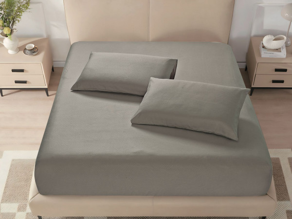 Microfiber Fitted Sheet – King (200×200 + 40 cm) – 3-Piece Set