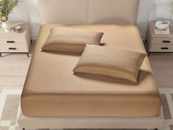 Microfiber Fitted Sheet – King (200×200 + 40 cm) – 3-Piece Set