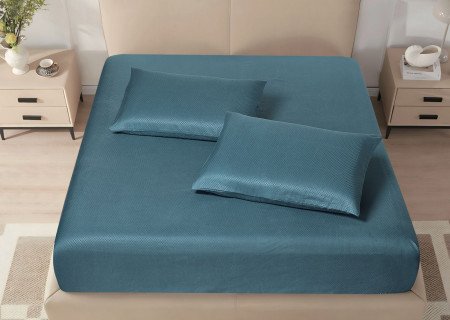Microfiber Fitted Sheet – King (200×200 + 40 cm) – 3-Piece Set