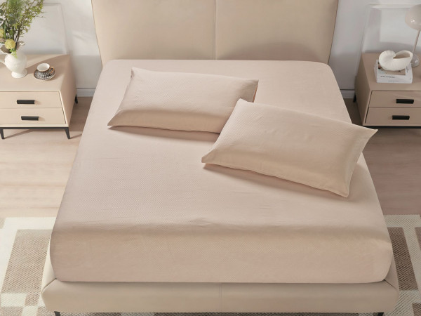 Microfiber Fitted Sheet – King (200×200 + 40 cm) – 3-Piece Set