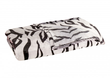 Zebra Printed Soft & Cozy Flannel Fleece Blanket Double Size (200 * 220)