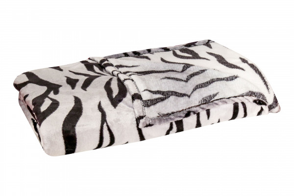 Zebra Printed Soft & Cozy Flannel Fleece Blanket Double Size (200 * 220)