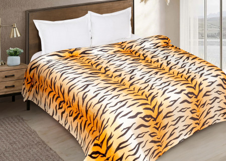 Tiger Printed Soft & Cozy Flannel Fleece Blanket Double Size (200 * 220)