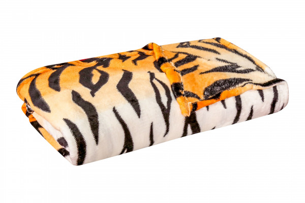 Tiger Printed Soft & Cozy Flannel Fleece Blanket Double Size (200 * 220)