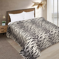 Zebra Printed Soft & Cozy Flannel Fleece Blanket Double Size (200 * 220)