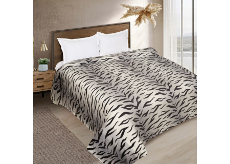 Zebra Printed Soft & Cozy Flannel Fleece Blanket Double Size (200 * 220)