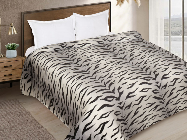 Zebra Printed Soft & Cozy Flannel Fleece Blanket Double Size (200 * 220)