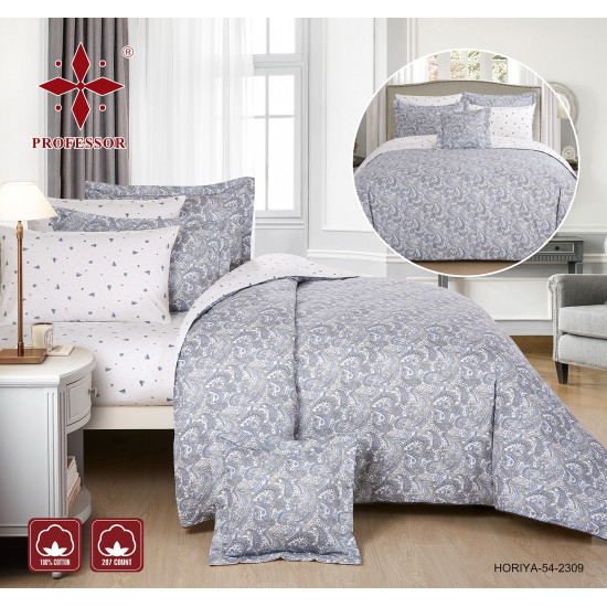 100% PURE COTTON 7PC COMFORTER SET-DOUBLE - SUPERKING SIZE - 240*260