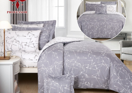 100% PURE COTTON 7PC COMFORTER SET-DOUBLE - SUPERKING SIZE - 240*260