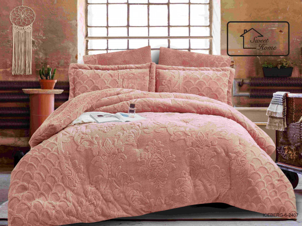 4-Piece Single Winter Comforter Set with Embroidered Pillowcases - Winter Collection