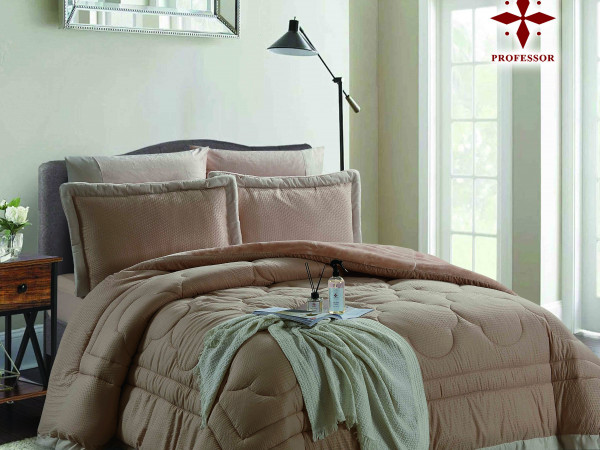 4-Piece Single Winter Comforter Set with Embroidered Pillowcases