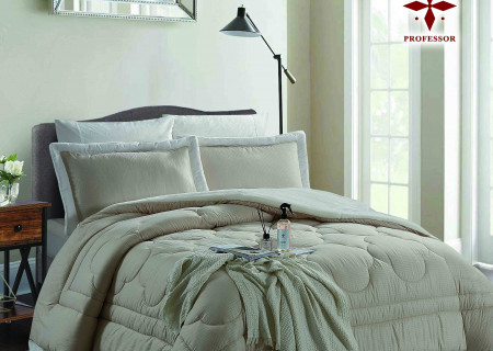 4-Piece Single Winter Comforter Set with Embroidered Pillowcases