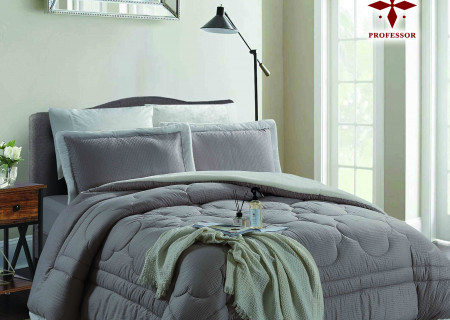 4-Piece Single Winter Comforter Set with Embroidered Pillowcases