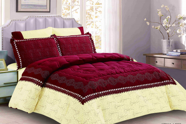 6-Piece Embroidered Double Super King-Size Comforter Set