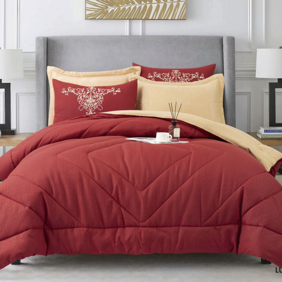 Soft & Cozy 6-Piece Bedding Set with Comforter, Fitted Sheet & Pillow Covers (230x250 cm)