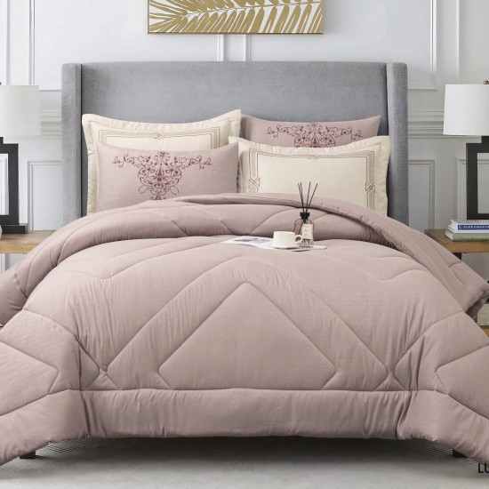 Soft & Cozy 6-Piece Bedding Set with Comforter, Fitted Sheet & Pillow Covers (230x250 cm)