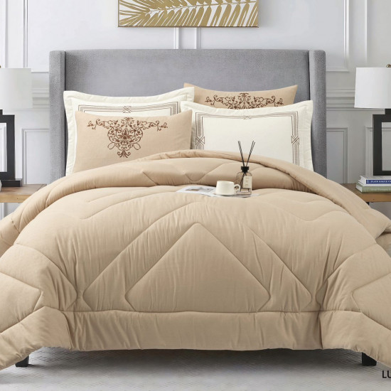 Soft & Cozy 6-Piece Bedding Set with Comforter, Fitted Sheet & Pillow Covers (230x250 cm)