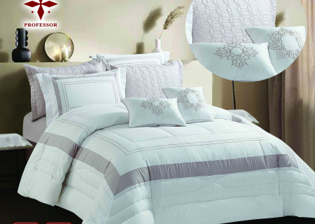 10-Piece Double Super King Size Comforter Set – 100% Cotton Embroidered