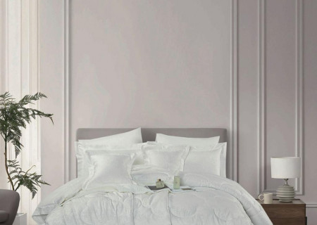 8-Piece Double Super King Size Comforter Set – Jacquard One Side, 100% Cotton Backside