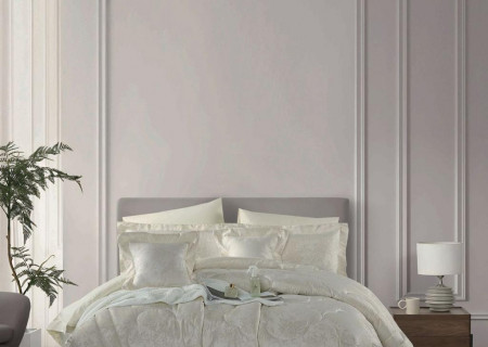 8-Piece Double Super King Size Comforter Set – Jacquard One Side, 100% Cotton Backside