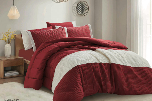 Premium 6-Piece Bedding Set – Comforter, Fitted Sheet & Pillowcases (250x230 cm)